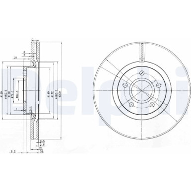 Delphi | Bremsscheibe | BG3895C