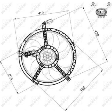 NRF | Lüfter, Motorkühlung | 47509