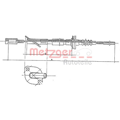 Metzger | Seilzug, Kupplungsbetätigung | 1402.3