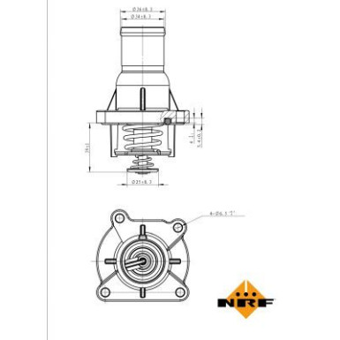 NRF | Thermostat, Kühlmittel | 725046