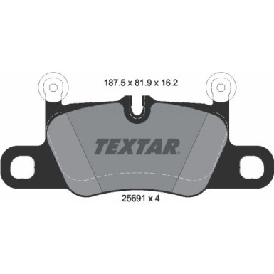 Textar | Bremsbelagsatz, Scheibenbremse | 2569101