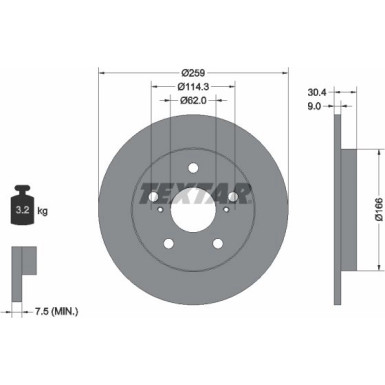 Textar | Bremsscheibe | 92164103