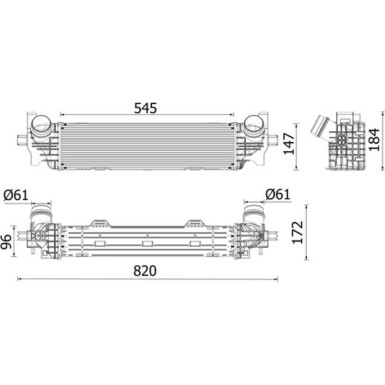 Mahle | Ladeluftkühler | CI 660 000P