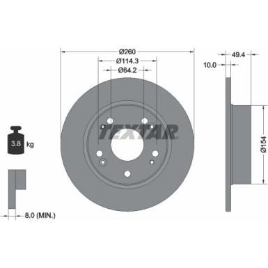 Textar | Bremsscheibe | 92144603