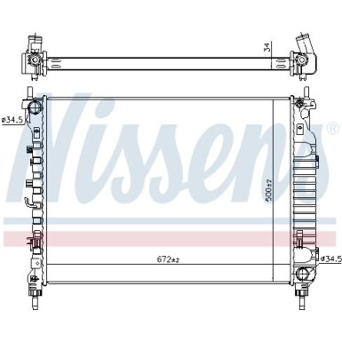 Nissens | Kühler, Motorkühlung | 606255