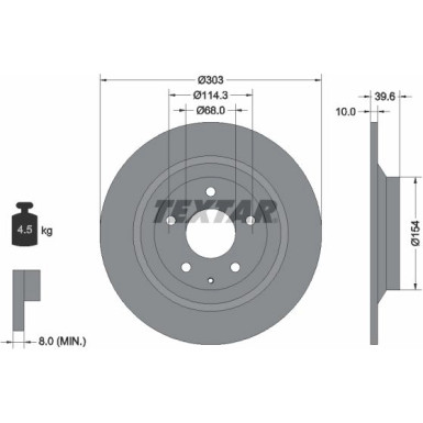 Textar | Bremsscheibe | 92242703