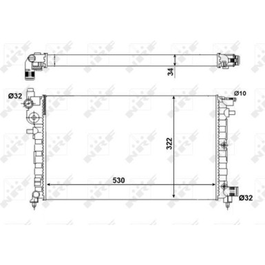 NRF | Kühler, Motorkühlung | 509502A