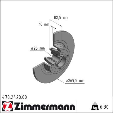 Zimmermann | Bremsscheibe | 470.2420.00