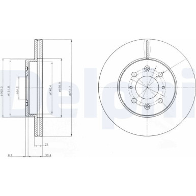 Delphi | Bremsscheibe | BG2759