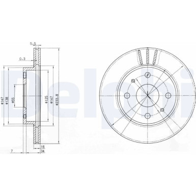 Delphi | Bremsscheibe | BG3555