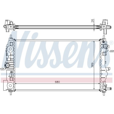 Nissens | Kühler, Motorkühlung | 61676