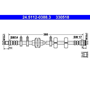 ATE | Bremsschlauch | 24.5112-0388.3