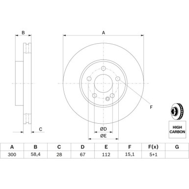 BOSCH | Bremsscheibe | 0 986 479 C50