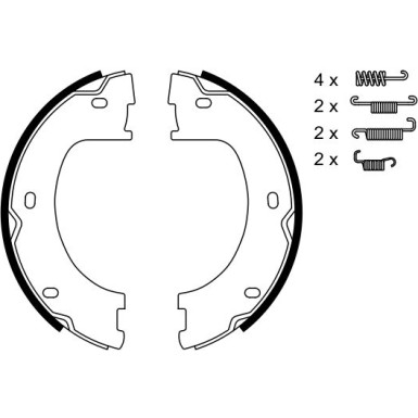 BOSCH | Bremsbackensatz, Feststellbremse | 0 986 487 751