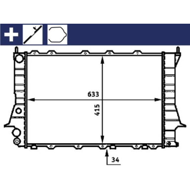 Mahle | Kühler, Motorkühlung | CR 358 000S