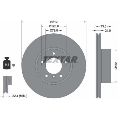 Textar | Bremsscheibe | 92176105