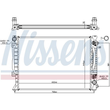 Nissens | Kühler, Motorkühlung | 60423A