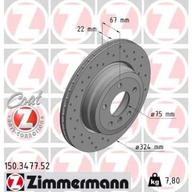 Zimmermann | Bremsscheibe | 150.3477.52