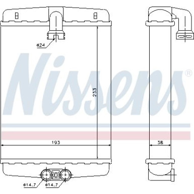 Nissens | Wärmetauscher, Innenraumheizung | 72013