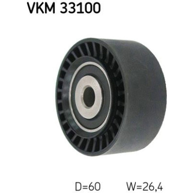 SKF | Umlenk-/Führungsrolle, Keilrippenriemen | VKM 33100