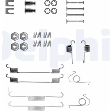 Delphi | Zubehörsatz, Bremsbacken | LY1045