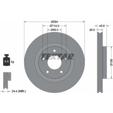 Textar | Bremsscheibe | 92184405