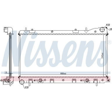 Nissens | Kühler, Motorkühlung | 67707A