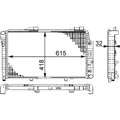 Mahle | Kühler, Motorkühlung | CR 270 000S