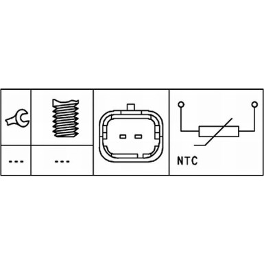 Hella | Sensor, Kühlmitteltemperatur | 6PT 009 309-431