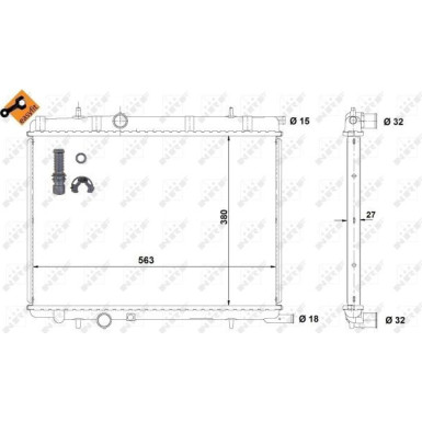 NRF | Kühler, Motorkühlung | 58312