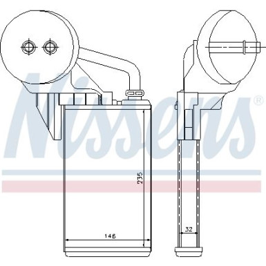 Nissens | Wärmetauscher, Innenraumheizung | 72207