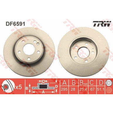 TRW | Bremsscheibe | DF6591