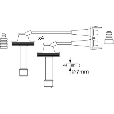 BOSCH | Zündleitungssatz | 0 986 357 238