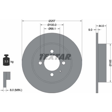 Textar | Bremsscheibe | 92079900