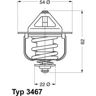 Wahler | Thermostat, Kühlmittel | 3467.85D