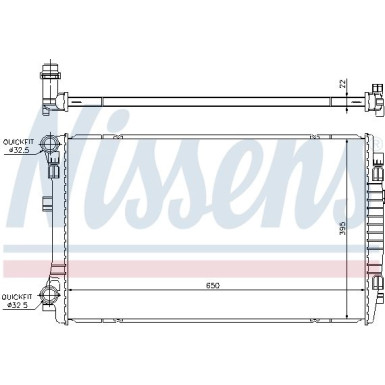 Nissens | Kühler, Motorkühlung | 65303