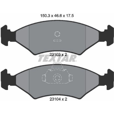 Textar | Bremsbelagsatz, Scheibenbremse | 2310301