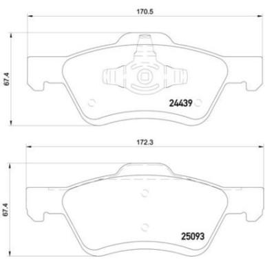 Brembo | Bremsbelagsatz, Scheibenbremse | P 24 159