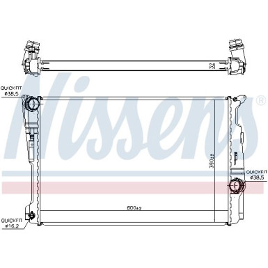 Nissens | Kühler, Motorkühlung | 60809