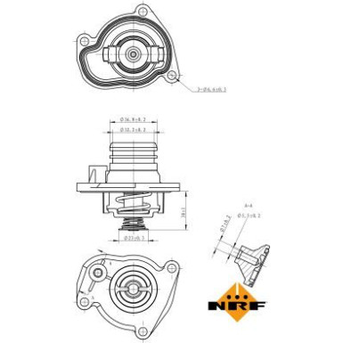 NRF | Thermostat, Kühlmittel | 725008