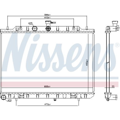 Nissens | Kühler, Motorkühlung | 67366