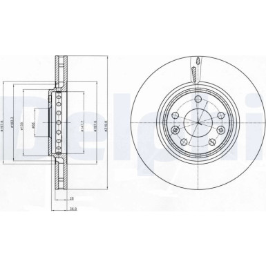 Delphi | Bremsscheibe | BG4266