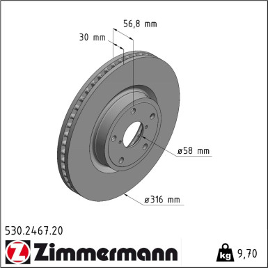 Zimmermann | Bremsscheibe | 530.2467.20