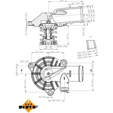 NRF | Thermostat, Kühlmittel | 725221