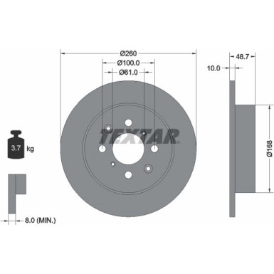 Textar | Bremsscheibe | 92125300