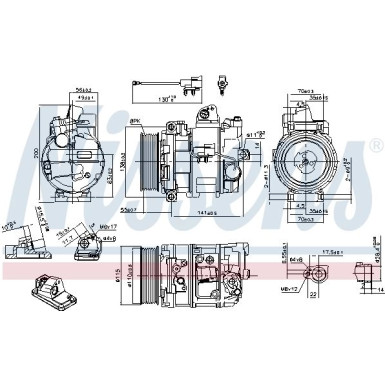 Nissens | Kompressor, Klimaanlage | 890082