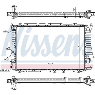 Nissens | Kühler, Motorkühlung | 60457