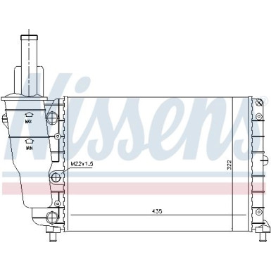 Nissens | Kühler, Motorkühlung | 61856