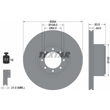 Textar | Bremsscheibe | 93175300