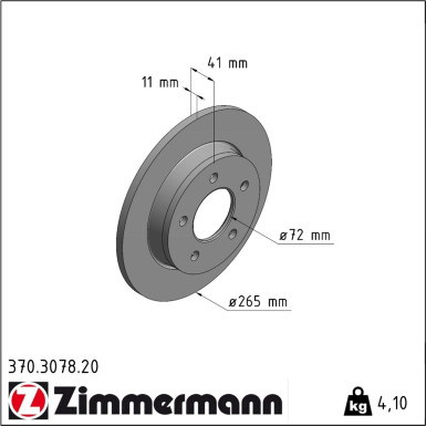 Zimmermann | Bremsscheibe | 370.3078.20